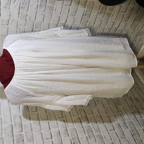 Just Found White BOHO Style SZ 1X Dress - Picture 2 of 11